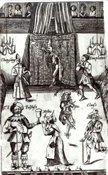Komiska skådespelare i föreställningar, 1662